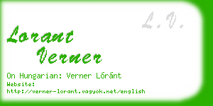 lorant verner business card