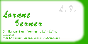 lorant verner business card